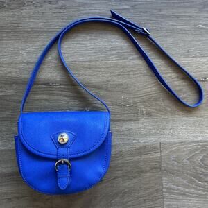 Hayden Harnett Cross Body Purse 6x7x3.5 Capote Blue Pockets